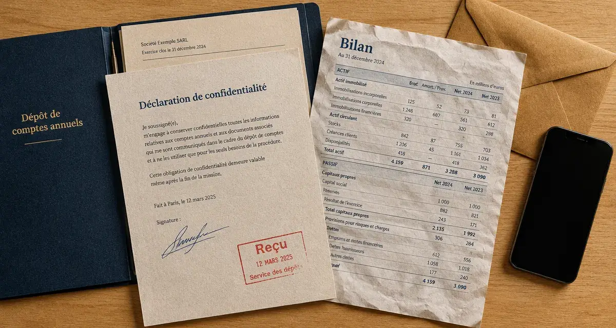 Déclaration confidentialité micro entreprise : dépôt comptes annuels, document reçu