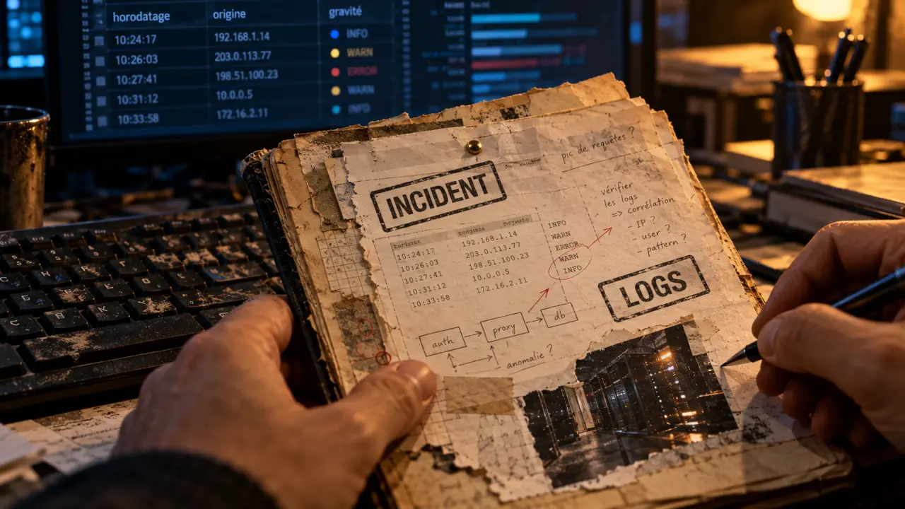 Logs pour la gestion des incidents : relier les événements, carnet et chronologie d’incidents