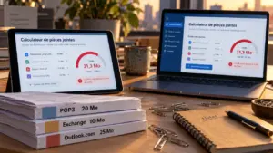 Taille maximale pièce jointe Outlook : limite 10, 20 ou 25 Mo